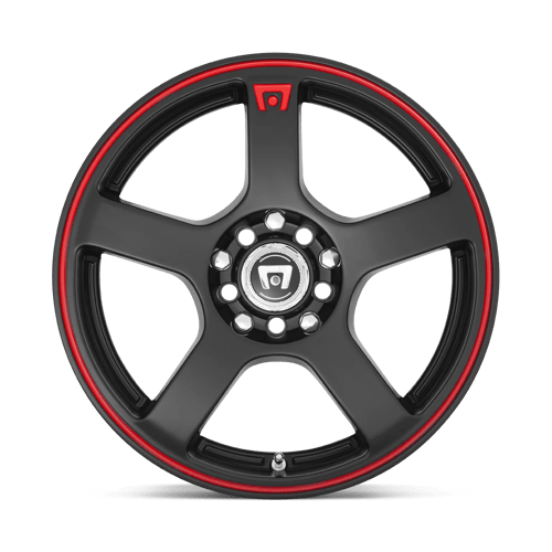 Motegi MR116 17X7 5X100/4.5 M-BLK RED-STR 48MM Wheels