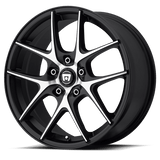 Motegi MR128 17X7.5 5X120 S-BLK MACH 45MM Wheels