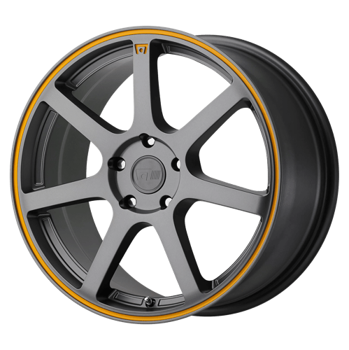 Motegi MR132 17X7 5X112 M-GRY ORANGE 40MM Wheels