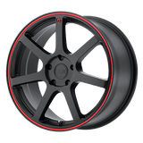 Motegi MR132 18X8 5X120 M-BLK RED 35MM Wheels