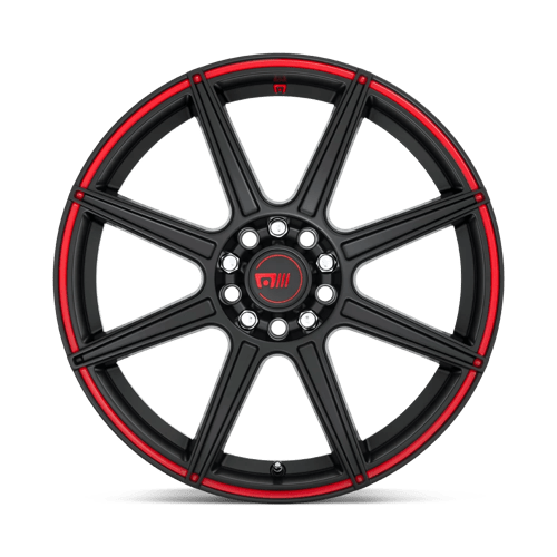Motegi MR142 16X7 5X100/105 S-BLK RED 40MM Wheels