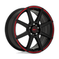 Motegi MR142 16X7 5X100/105 S-BLK RED 40MM Wheels