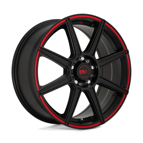 Motegi MR142 16X7 5X4.25/4.5 S-BLK RED 40MM Wheels