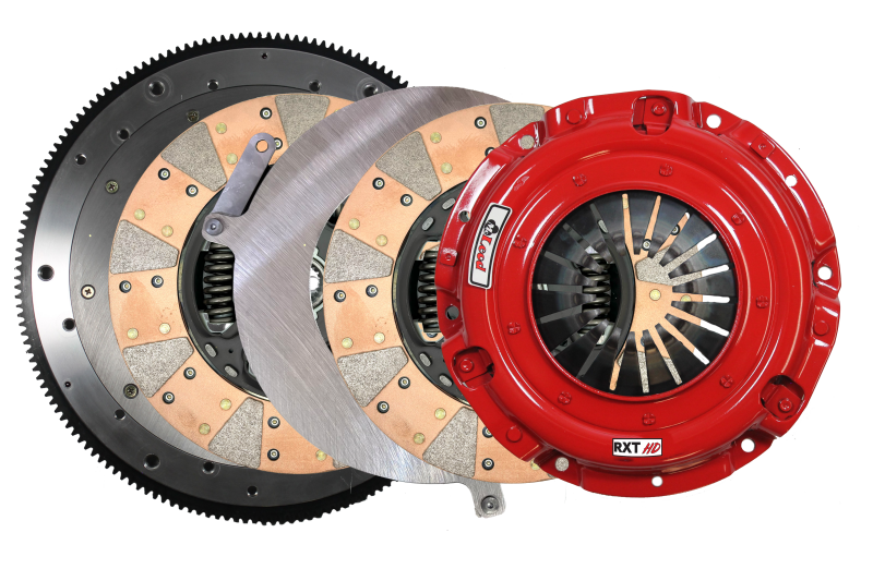 McLeod 18-23 Ford Mustang RXT Twin Disc Clutch Kit 1 1/8 x 26 Spline 164T 8 Bolt AL Flywheel