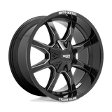 Moto Metal GLOSS BLACK WITH MILLED SPOKE & MOTO METAL ON LIP MO970 16x8 6x135/6x139.7 Wheels