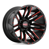 Moto Metal SATIN BLACK MACHINED RED TINT MO978 RAZOR 20x10 8x180 Wheels