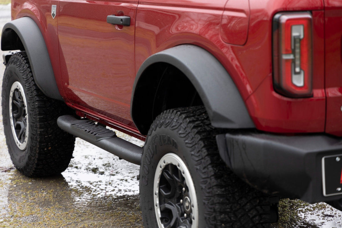 Oval Nerf Steps | 2-Door | Black | Ford Bronco (2 Door) 4WD (2021-2025)
