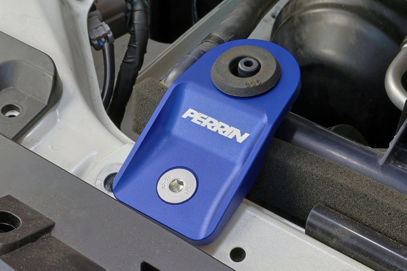 PERRIN 08-14 Subaru WRX/STI / 08-11 Impreza / 08-10 Outback Upper Radiator Bracket Set - Blue