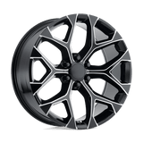 Performance Replicas PR176M 22X9 6X5.5 78.1 G-BLK MILL 24MM Wheels