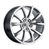 Performance Replicas PR184H 20X10 5X5.0 71.5 H-SLV-DRK 50MM Wheels
