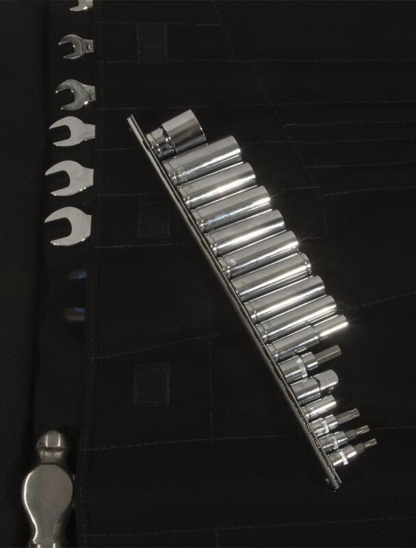 PRP 35pc Can-Am Roll Up Tool bag Tool kit - Black