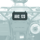 Quadboss ATV License Plate Kit - Black
