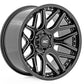 Rough Country 95 Series Wheel | Machined One-Piece | Gloss Black | 20x10 | 5x5 | -19mm