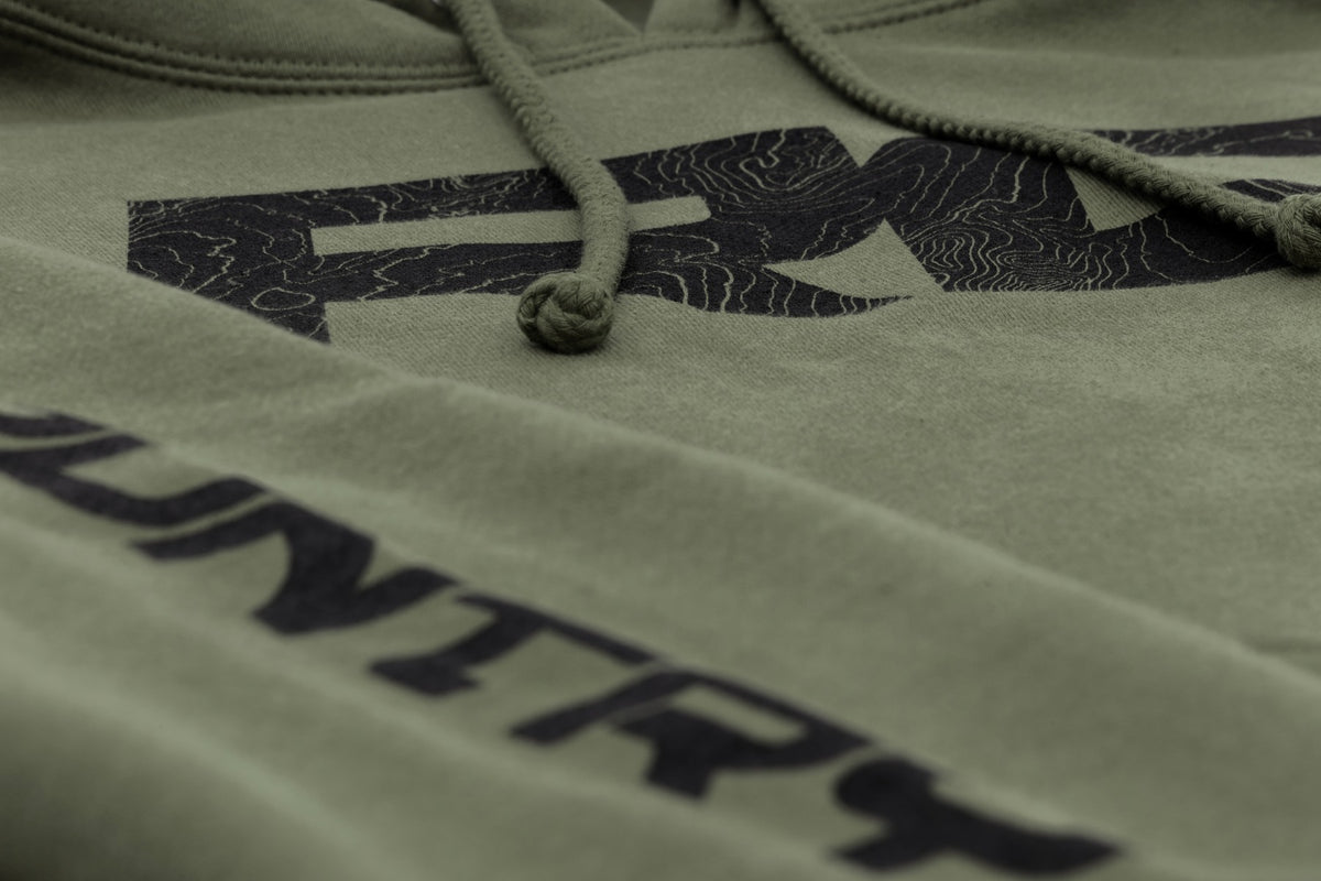 Rough Country Hoodie | RC Topographical Sleeve | Army Green | 3XL