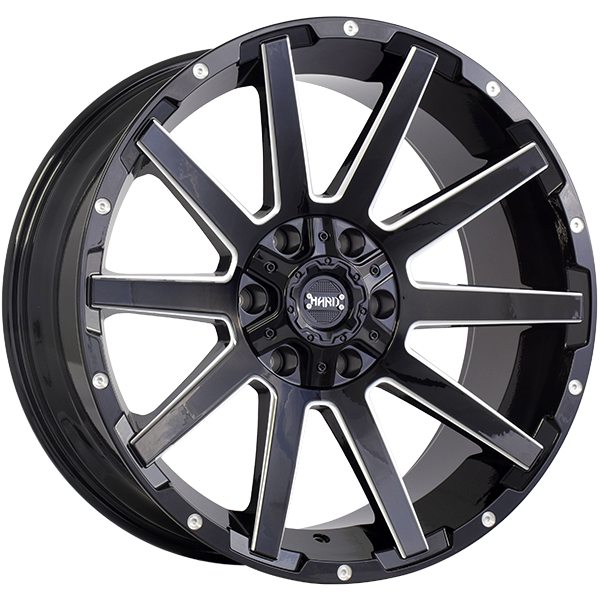 Ruffino HARD Sinner Gloss Black - Milled EdgeRUF4820003 | Size: 20x9.0 | Bolt Pattern: 6x135/6x139.7 | Offset: 0 | Center Bore: 87.1