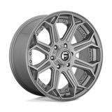 Fuel 1PC D705 22X10 6X5.5 BRSH-GNMTL-TTC -18MM Wheels