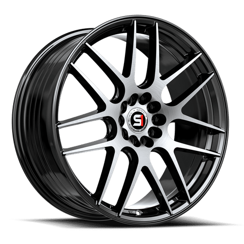 SPEC-1 RACING SP-65 Gloss Black Machined 17x8 5x105/5x114.3 Wheels | Offset: 42 | Backspace: | Bore