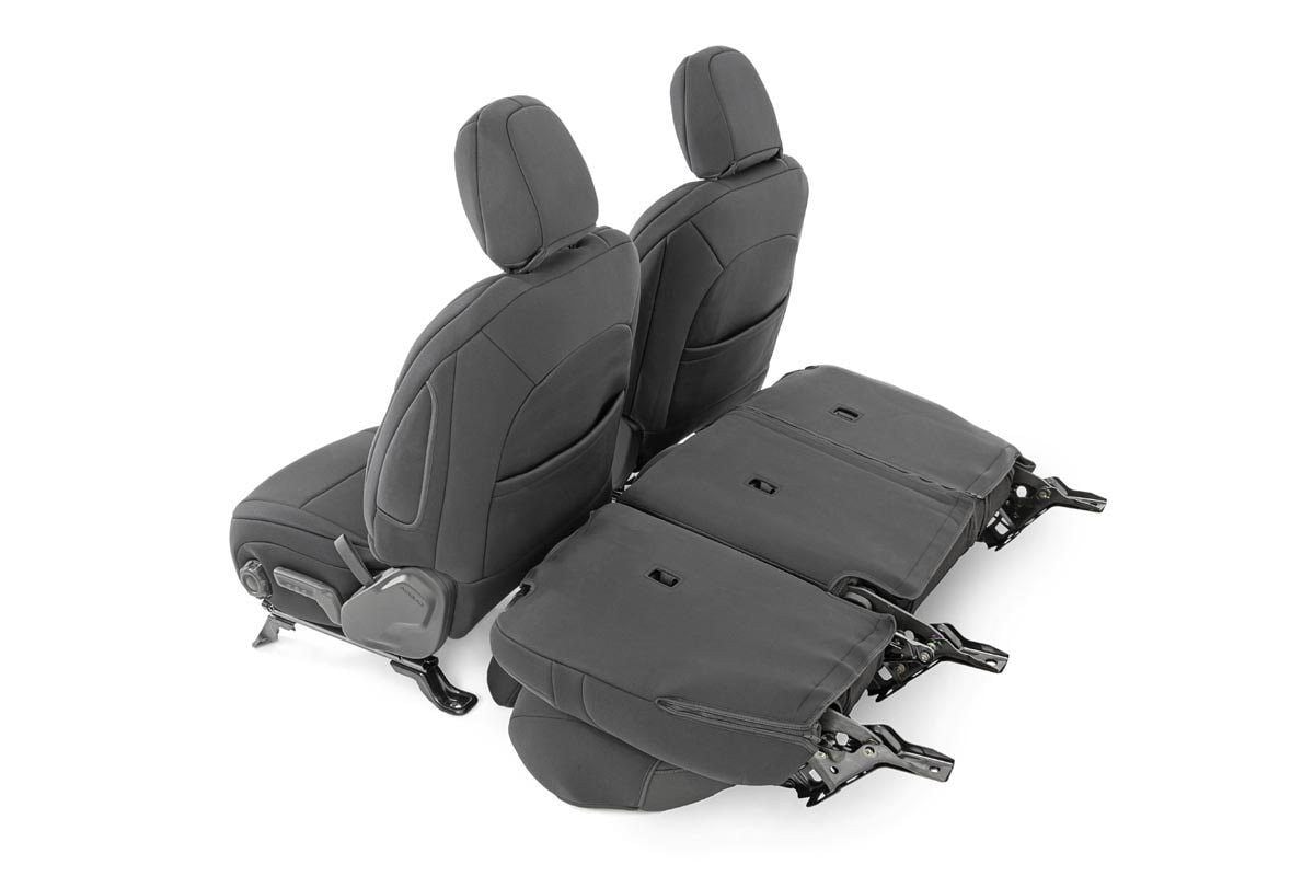 Seat Covers | Front and Rear w/ Armrest | Jeep Wrangler Unlimited 4WD (18-26)
