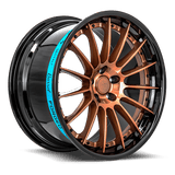 Sentali Barrel Forged Gloss Black Lip / Gloss Bronze Centre SB2 19x9.5 5x112 Wheels