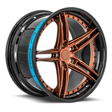 Sentali Barrel Forged Gloss Black Lip / Gloss Bronze Centre SB3 22x10.5 5x127 Wheels
