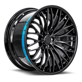 Sentali Barrel Forged Gloss Black Lip / Matte Black Centre SB1 22x10.5 5x112 Wheels