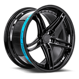 Sentali Barrel Forged Gloss Black Lip / Matte Black Centre SB3 19x8.5 5x112 Wheels