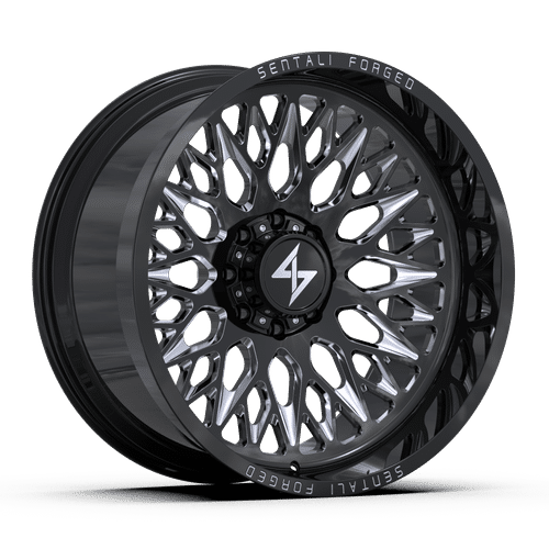 Sentali Forged Gloss Black Milled SF6BM 26x12 6x139.7 Wheels