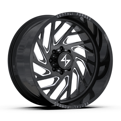 Sentali Forged Gloss Black Milled SF7BM 26x12 8x165.1 Wheels