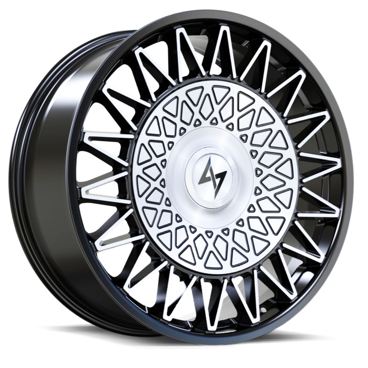 Sentali Luxx Gloss Black Machined Crown 22x9 5x112/5x115 Wheels