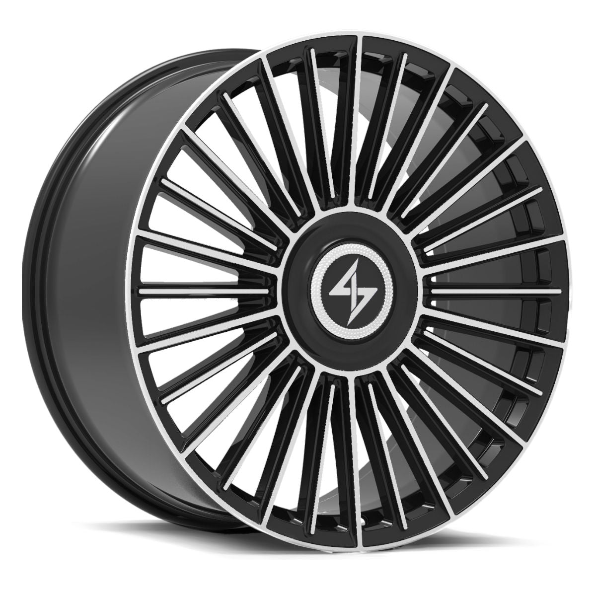 Sentali Luxx Gloss Black Machined Spectre 24x10 5x130 Wheels