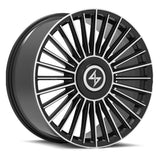 Sentali Luxx Gloss Black Machined Spectre 24x10 5x130 Wheels