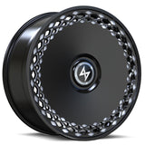 Sentali Luxx Satin Black Milled Coral Reef 24x10 5x130 Wheels