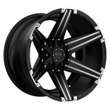Tuff TU T12 22X10 6X139 -25 106 S-BLK BRSH Wheels
