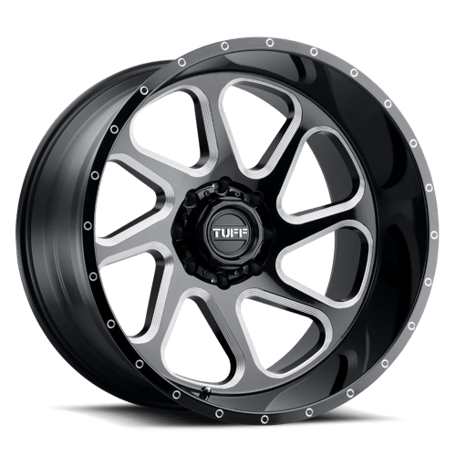 Tuff TU T2B 24X14 8X165 -72 125 G-BLK ML R Wheels