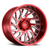 Tuff TU T4B 20X12 8X180 -45 125 CNDY RED ML R Wheels