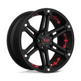 Tuff TUT01 17X8 5X5.5 F-BLK RED-INS 10MM Wheels