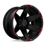 Tuff TUT12 20X10 6X5.5 S-BLK RED-INS -19MM Wheels
