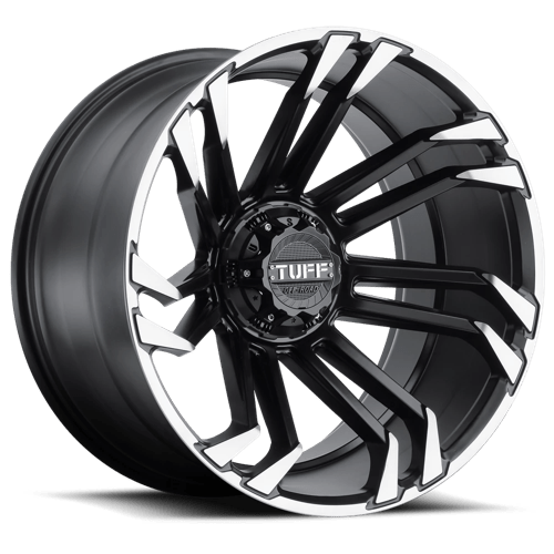 Tuff TUT21 22X12 6X135 M-BLK MACH -45MM Wheels