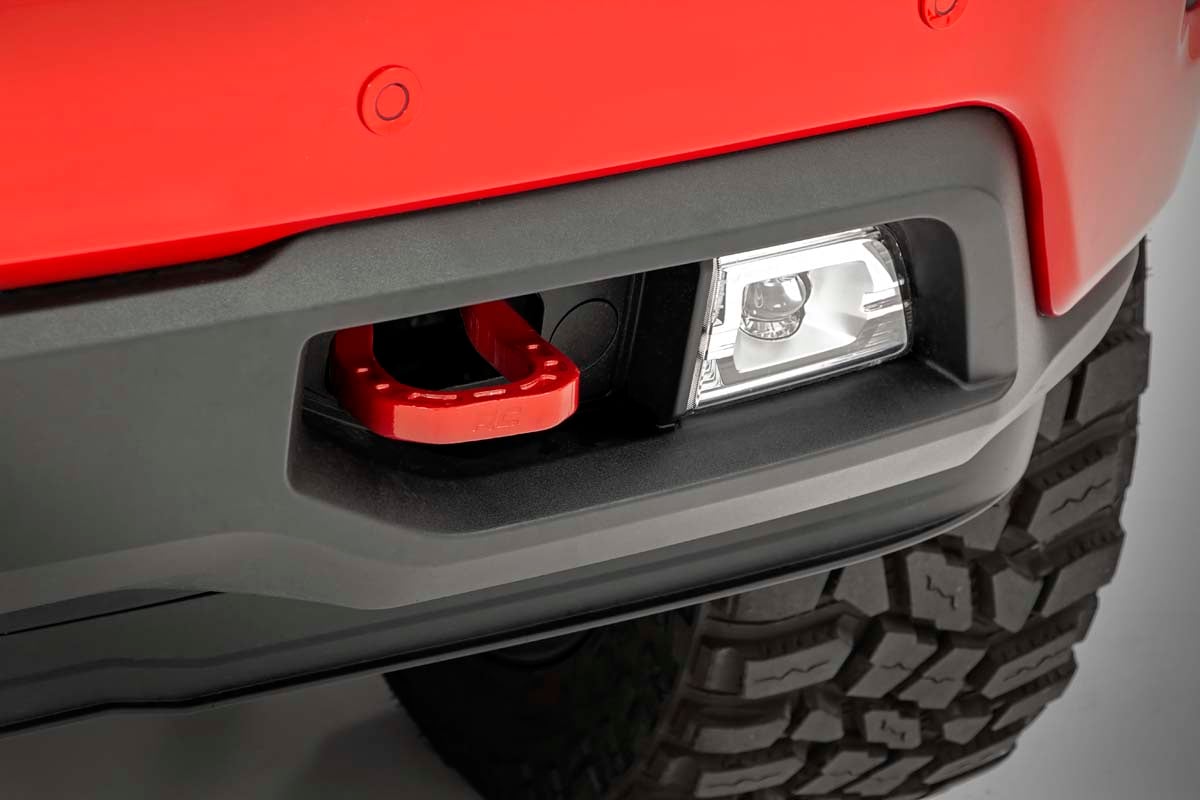 Tow Hooks | Forged | Red | Chevy Silverado 1500 2WD/4WD (2019-2025 & Classic)