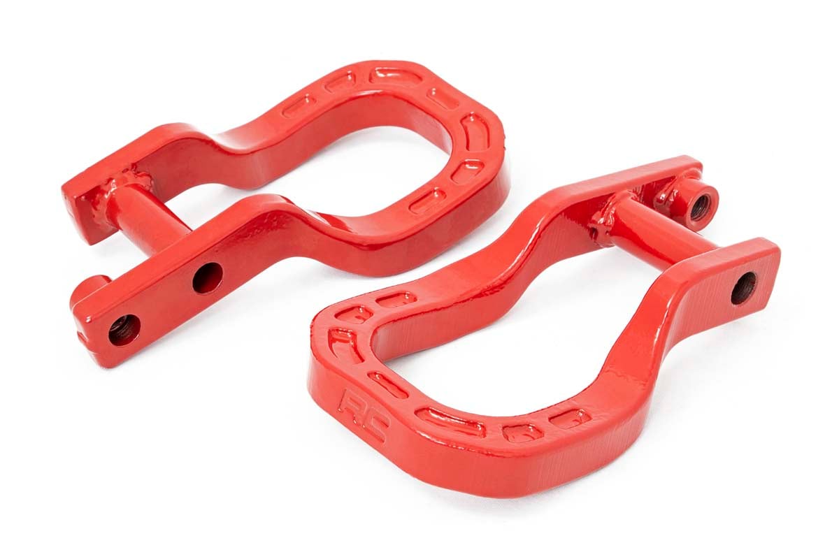 Tow Hooks | Forged | Red | Chevy Silverado 1500 2WD/4WD (2019-2025 & Classic)