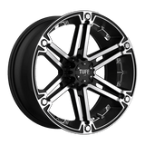 Tuff TU T01 20X9 6X139 +10 108 F-BLK MCH CHR Wheels