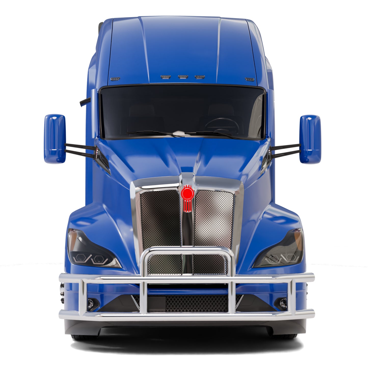 Vanguard Polished Chrome Front Guards Brush Guards Bumper Guard for 2022-2024 kenworth t680 nan