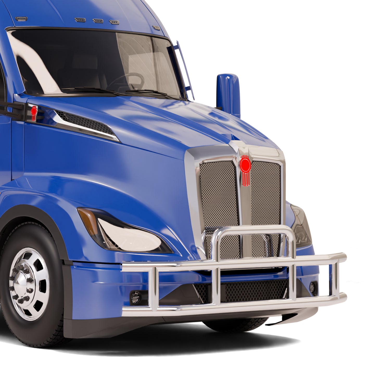 Vanguard Polished Chrome Front Guards Brush Guards Bumper Guard for 2022-2024 peterbilt 579 nan