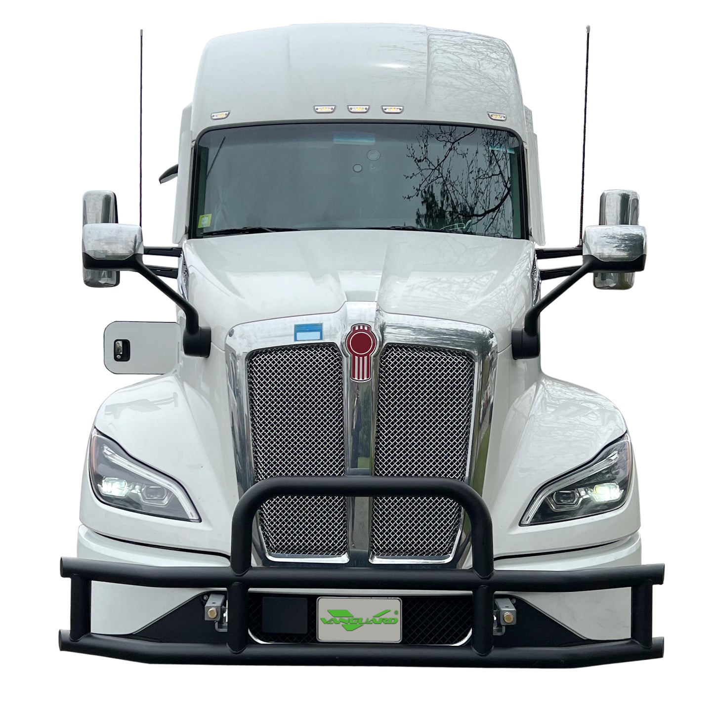 Vanguard Black Powdercoat Front Guards Brush Guards Bumper Guard for 2022-2024 kenworth t680 nan