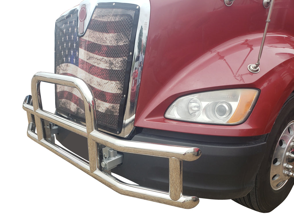 Vanguard Polished Chrome Front Guards Brush Guards Bumper Guard for 2008-2019 kenworth t660 nan