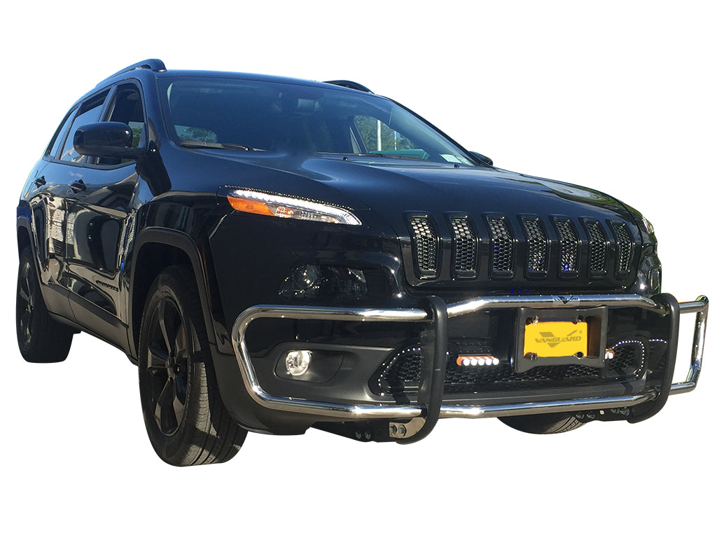 Vanguard Stainless Steel Front Guards Front Runners Bumper Guard for 2014-2023 jeep cherokee nan