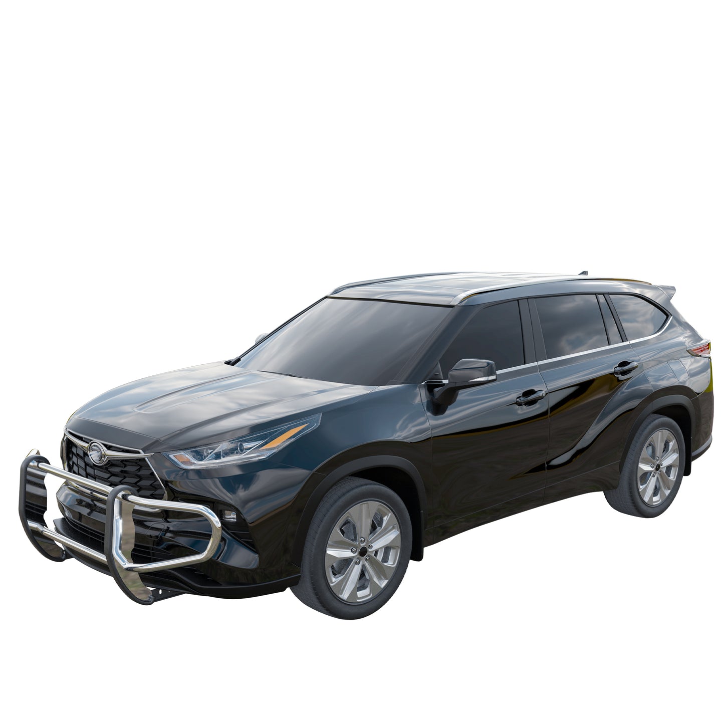 Vanguard Stainless Steel Front Guards Front Runners Bumper Guard for 2020-2024 toyota highlander nan