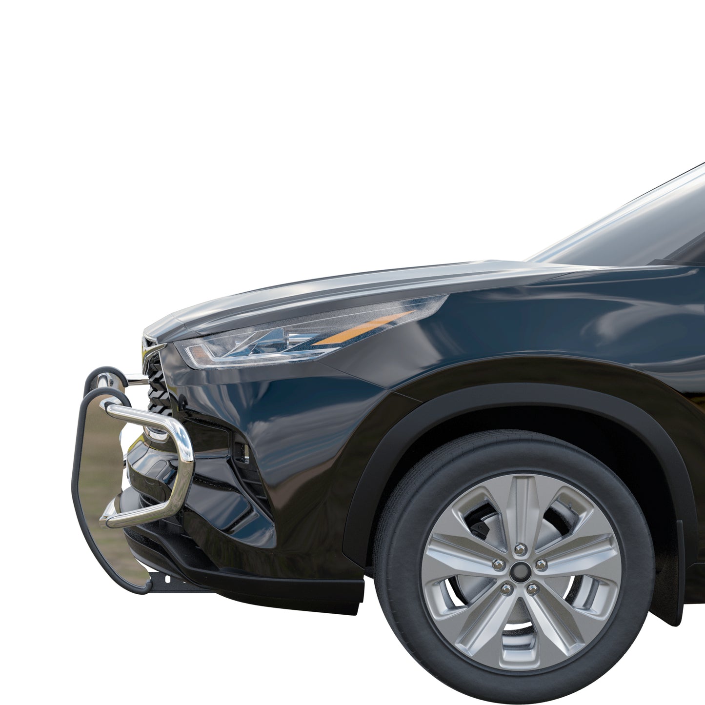 Vanguard Stainless Steel Front Guards Front Runners Bumper Guard for 2020-2024 toyota highlander nan