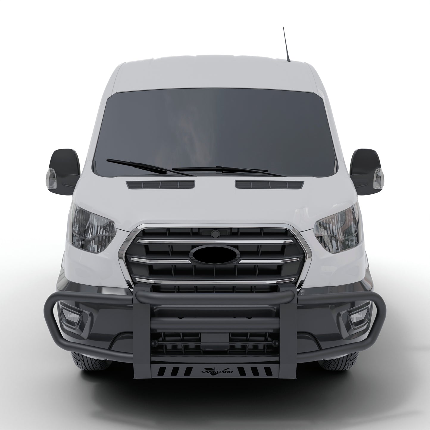 Vanguard Black Powdercoat Front Guards Front Runners Bumper Guard for 2015-2024 ford transit-250 nan