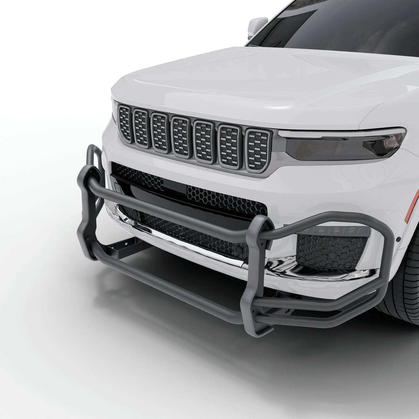 Vanguard Black Powdercoat Front Guards Front Runners Bumper Guard for 2021-2024 jeep grand cherokee l nan
